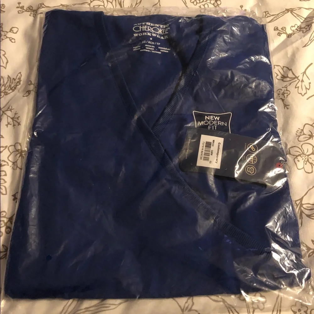 Cherokee workwear modern fit/back stretch panels - Sz XS – galaxy blue - Picture 1 of 6